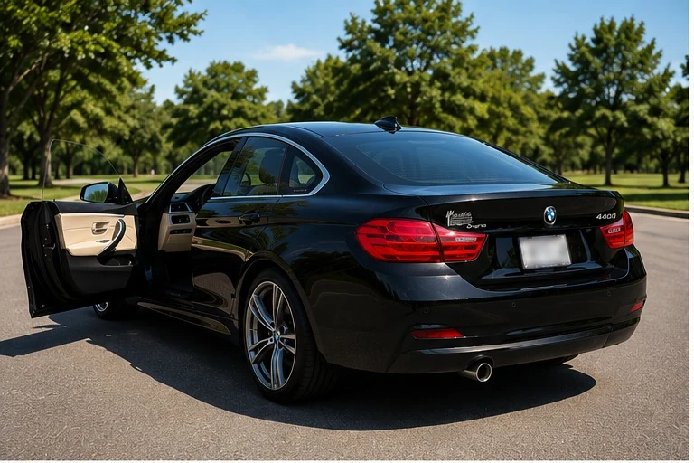 BMW rear three-quarter view