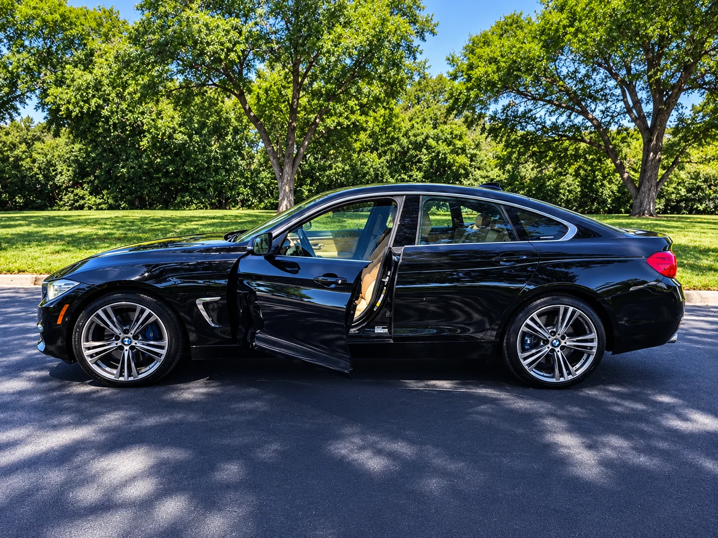 BMW 440i side view with doors open